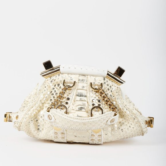 Versace Madonna Frame White Snake Mini Bag - Picture 4 of 11
